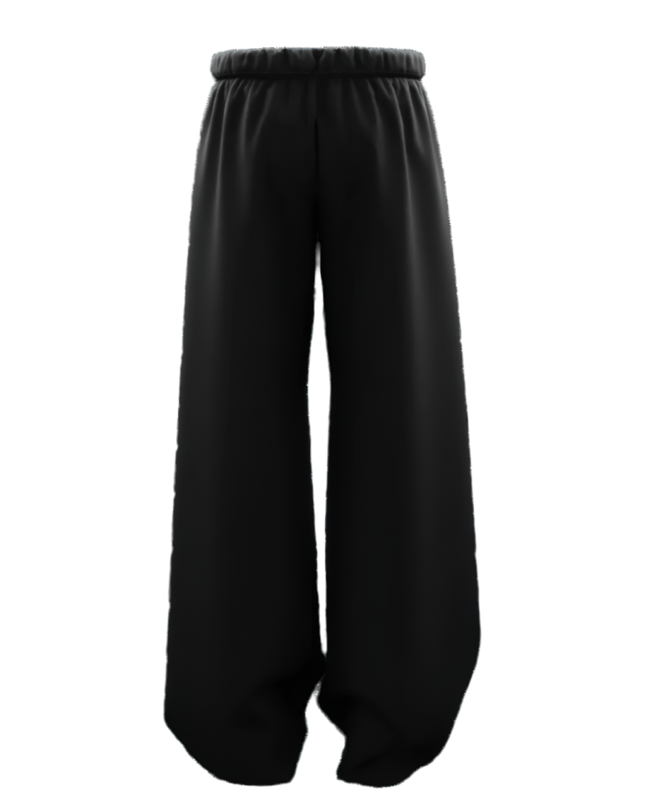 Oversized Tribal Flame Trackpants – Black & White