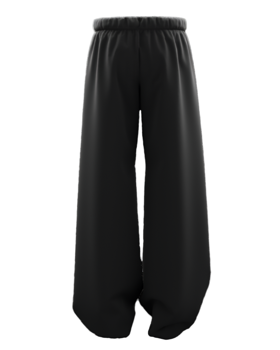 Men’s Graphic Printed Baggy Track Pants – Black Mutation Design