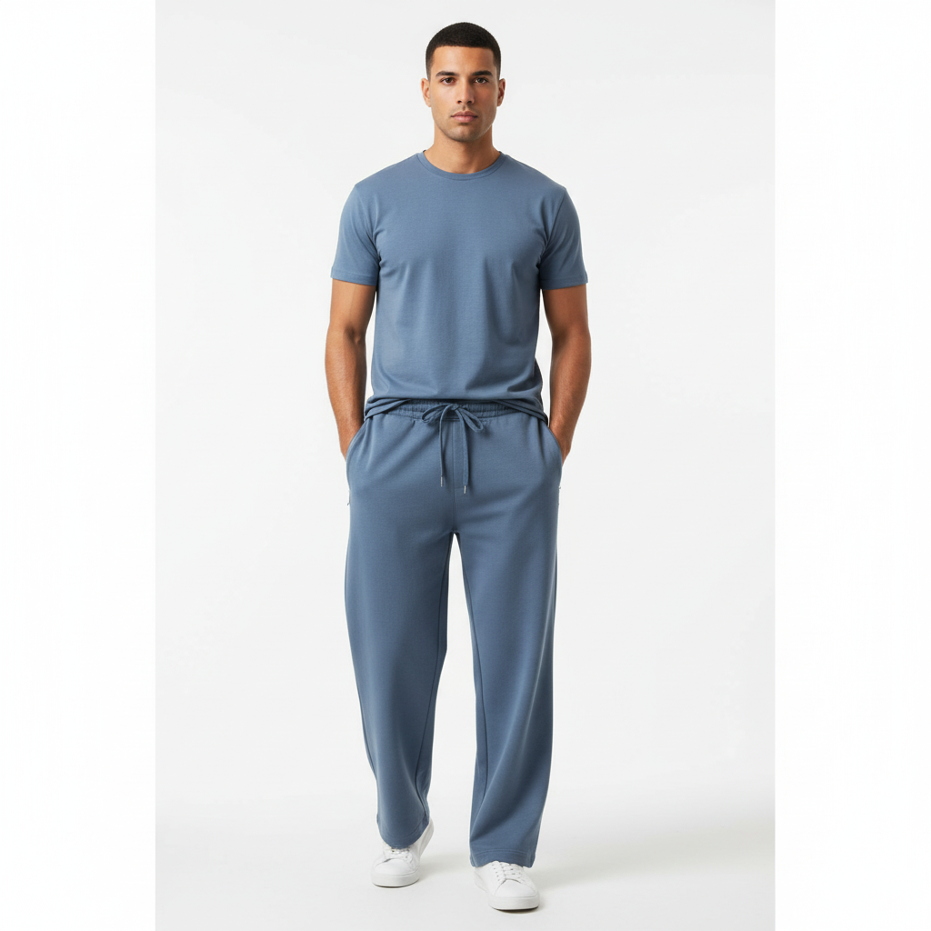 Signature Heavyweight Pearl Blue Sweatpants | Elevated Essentials Collection