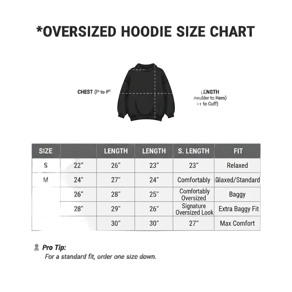 The Essential Black Oversized Hoodie | Premium Heavyweight Blank (Unisex)