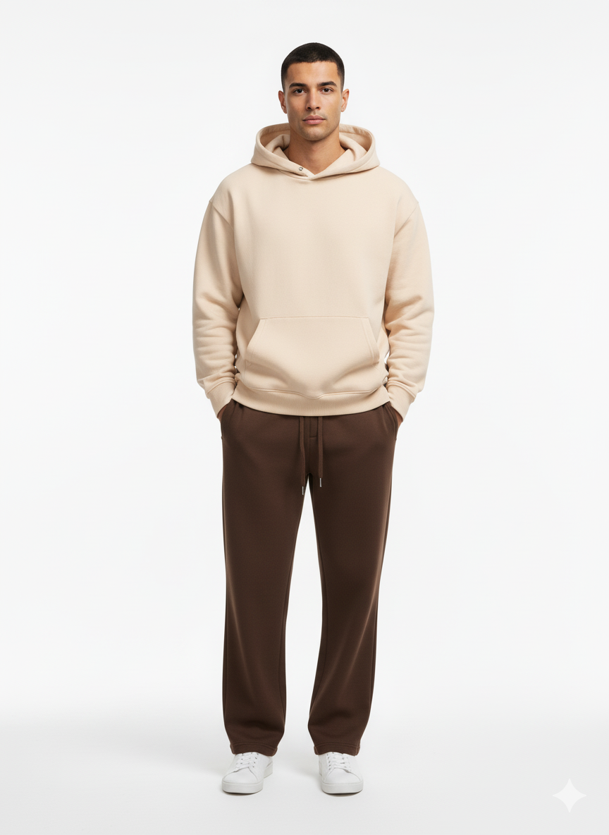 Signature Heavyweight Coffee Brown Sweatpants | Premium Gauge Fabric