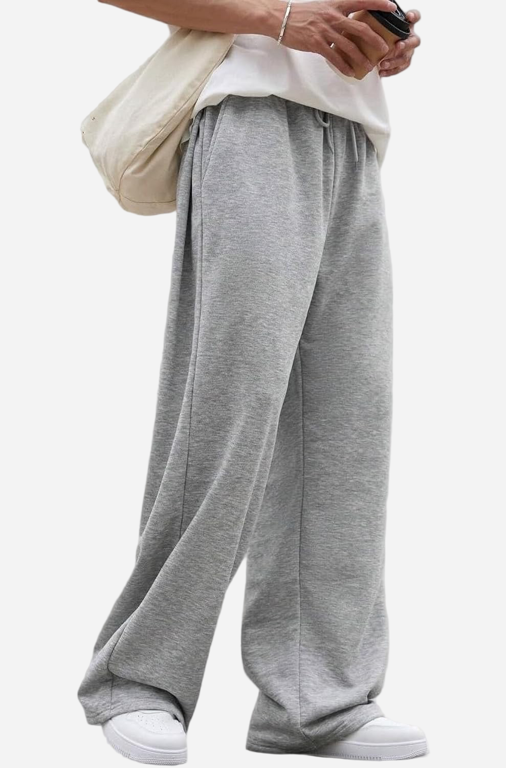 Men’s Loose Fit Polycotton Joggers – Premium Comfort & Streetwear Style (Grey)