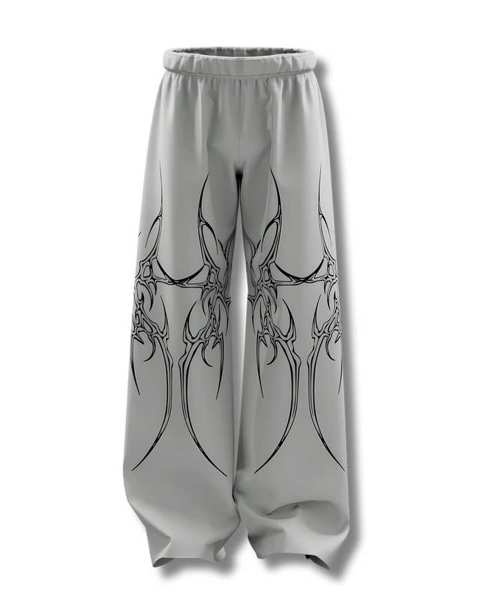 Tribal Graphic Oversized Streetwear Pants – Unisex Baggy Fit