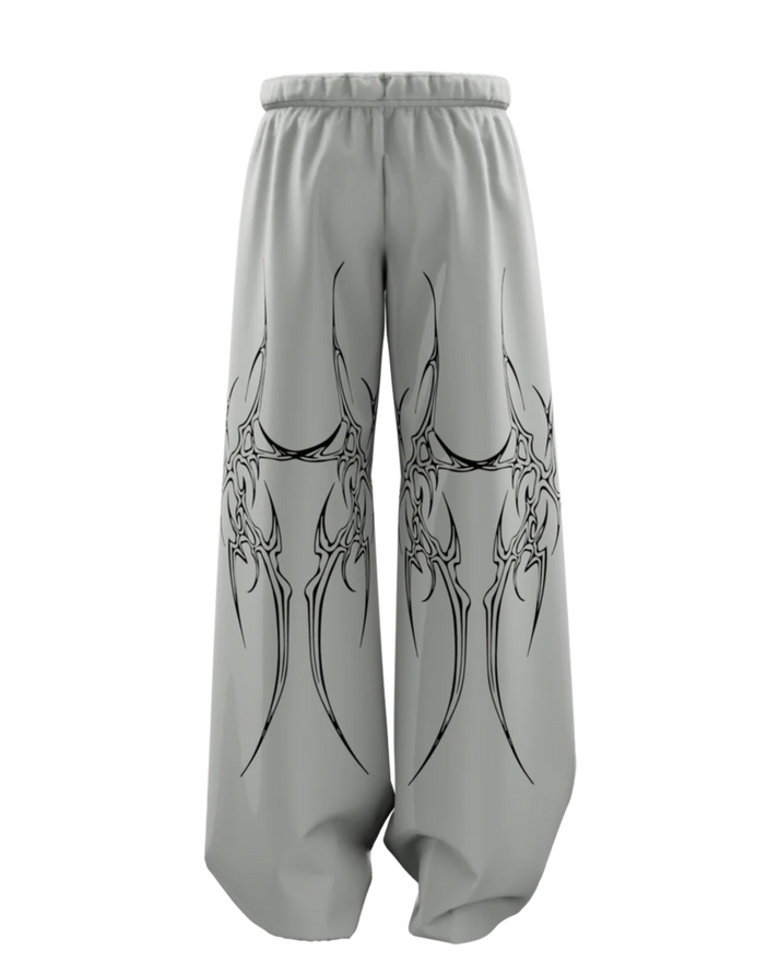 Tribal Graphic Oversized Streetwear Pants – Unisex Baggy Fit
