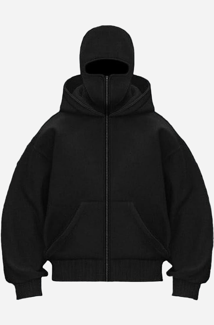 Balaclava Ninja Hoodie – Oversized Full Zip Streetwear