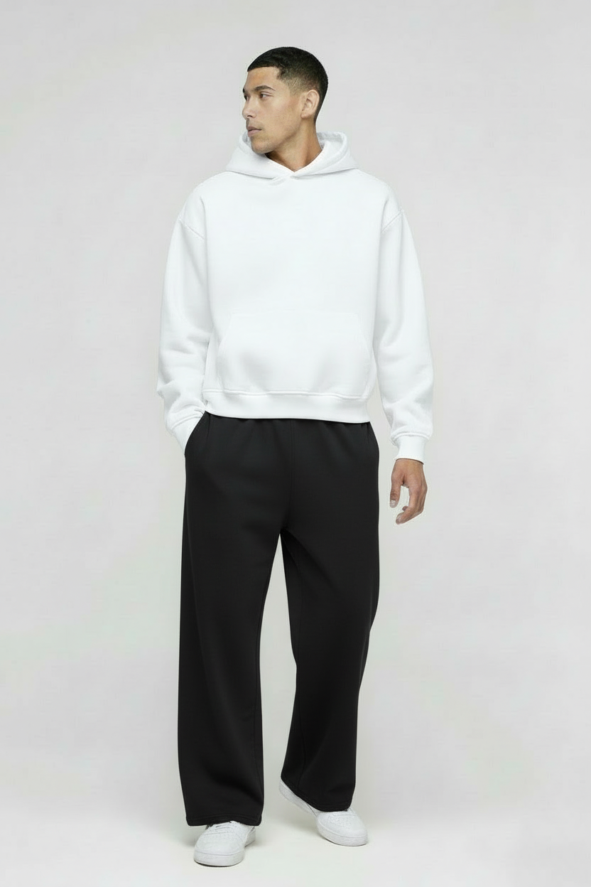 The Essential White Aesthetic Hoodie | Ultra-Heavy 350 GSM Cotton Fleece