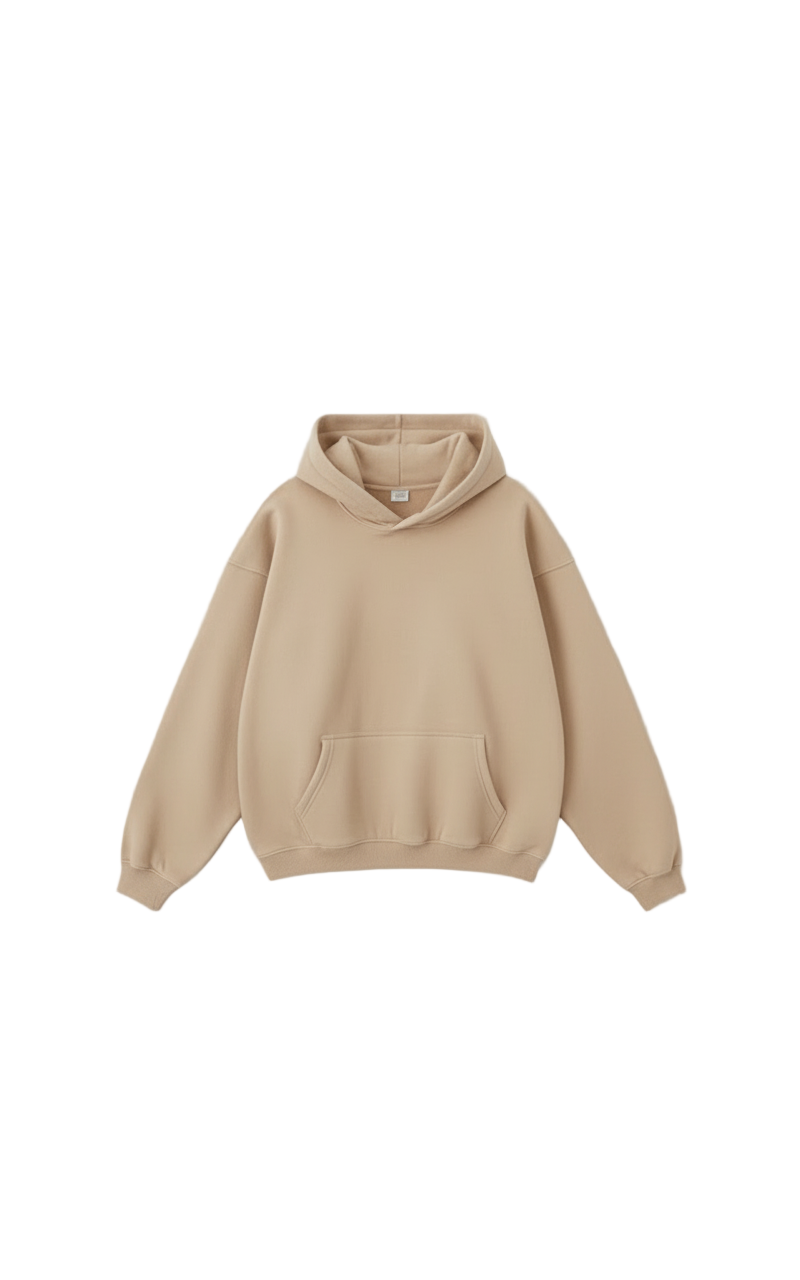 The Essential Beige Aesthetic Hoodie | Ultra-Heavy 350 GSM Cotton Fleece