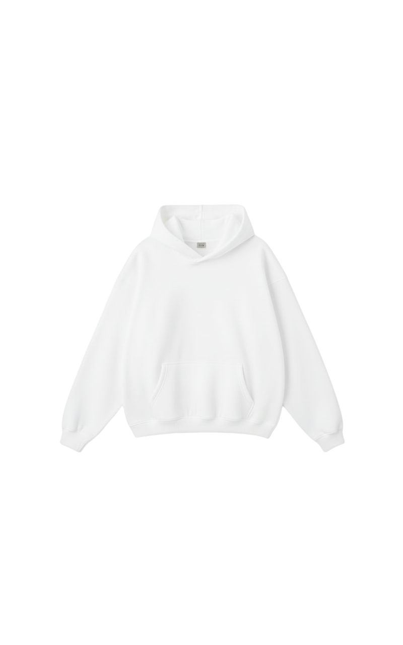 The Essential White Aesthetic Hoodie | Ultra-Heavy 350 GSM Cotton Fleece