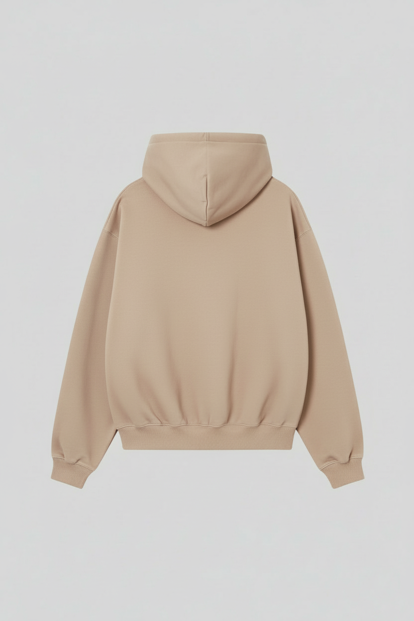 The Essential Beige Aesthetic Hoodie | Ultra-Heavy 350 GSM Cotton Fleece