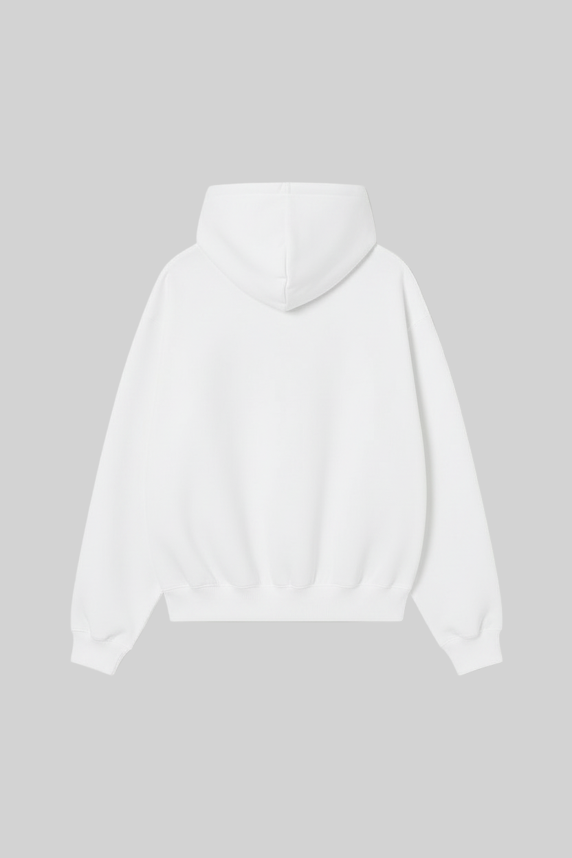 The Essential White Aesthetic Hoodie | Ultra-Heavy 350 GSM Cotton Fleece
