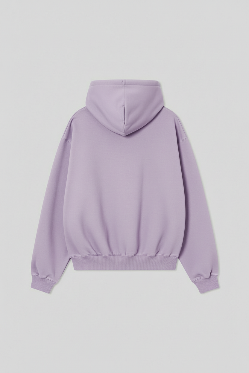 Premium 350 GSM Solid Lavender Oversized Hoodie