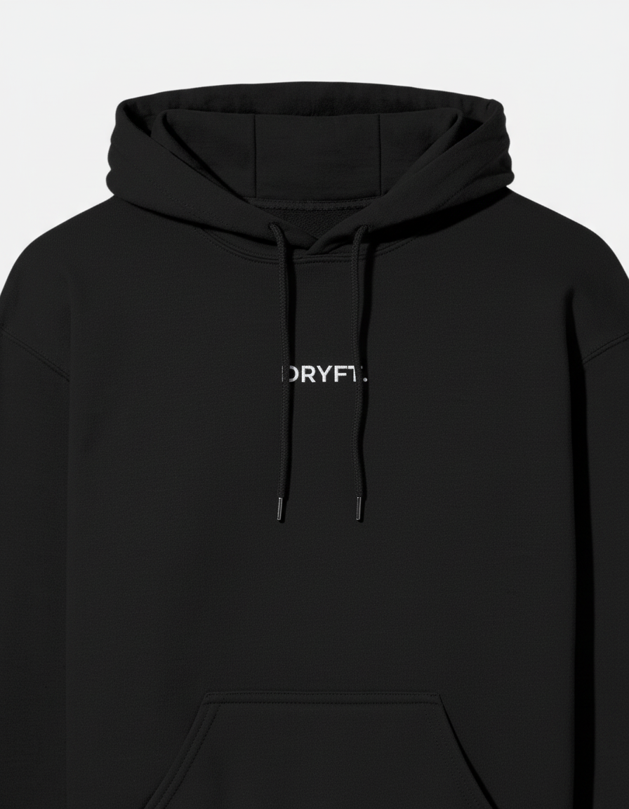 DRYFT. 'No Risk No Porsche' Oversized Hoodie - Black