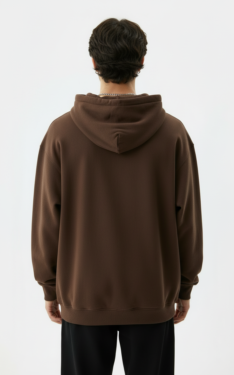 Rahul Brown Hoodie Back View