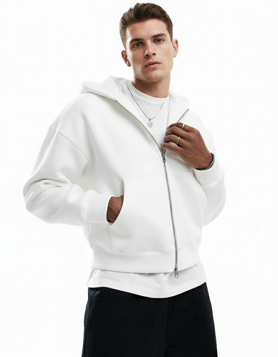 White model - white hoodie option 2